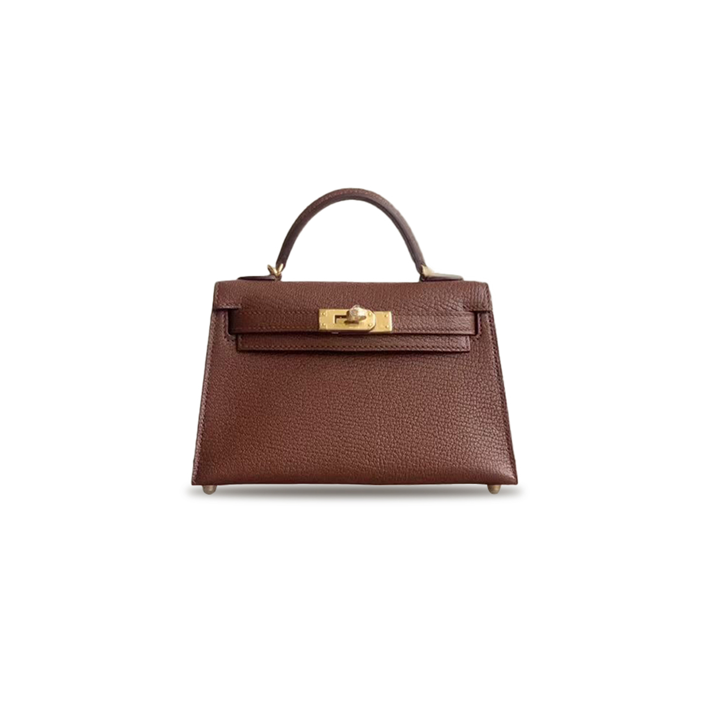 HERMÈS MINI KELLY II CHEVER GOAT HAVANA (19*12*5.5cm) 